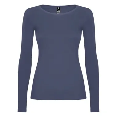 Camiseta de manga larga para mujer Punto de jersey sencillo 100% Algodón, 160 g/m2 - Qaji