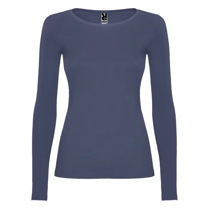 Camiseta de manga larga para mujer Punto de jersey sencillo 100% Algodón, 160 g/m2 - Qaji miniatura 1