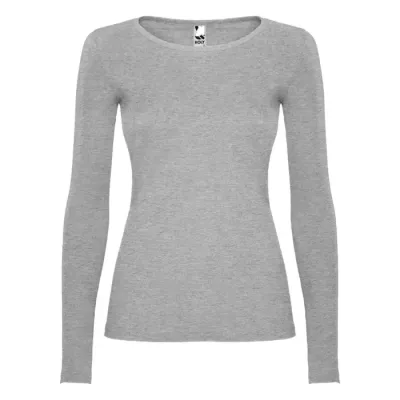 Camiseta de manga larga para mujer Punto de jersey sencillo 100% Algodón, 160 g/m2 - Qaji