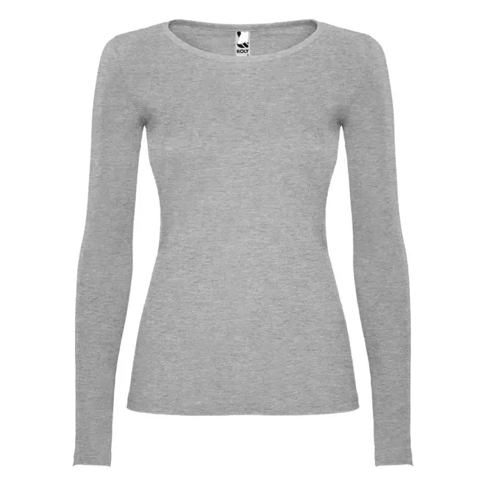 Camiseta de manga larga para mujer Punto de jersey sencillo 100% Algodón, 160 g/m2 - Qaji miniatura 1