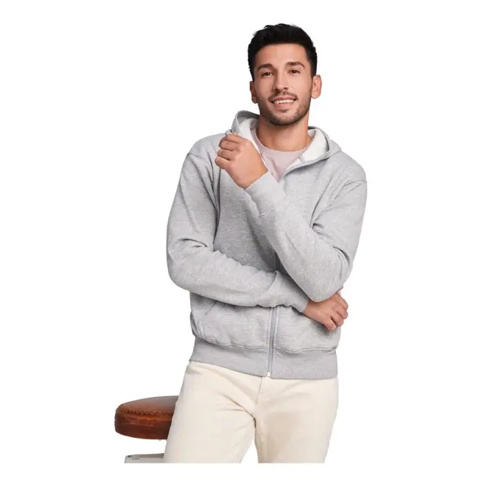 Sudadera con capucha y cremallera completa unisex Punto 55% Algodón, 40% Poliéster, 5% Viscosa, 280 g/m2 - Kugu miniatura 4