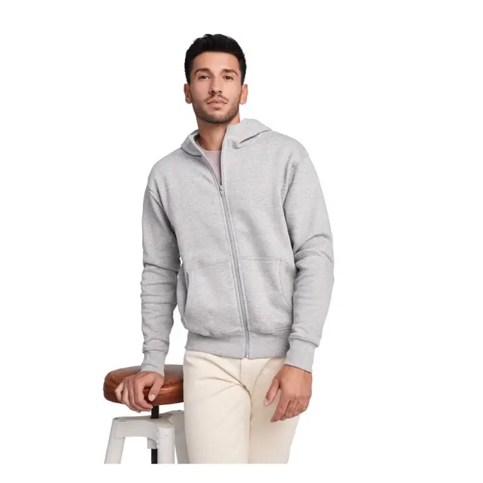 Sudadera con capucha y cremallera completa unisex Punto 50% Algodón, 50% Poliéster, 280 g/m2 - Kugu miniatura 2