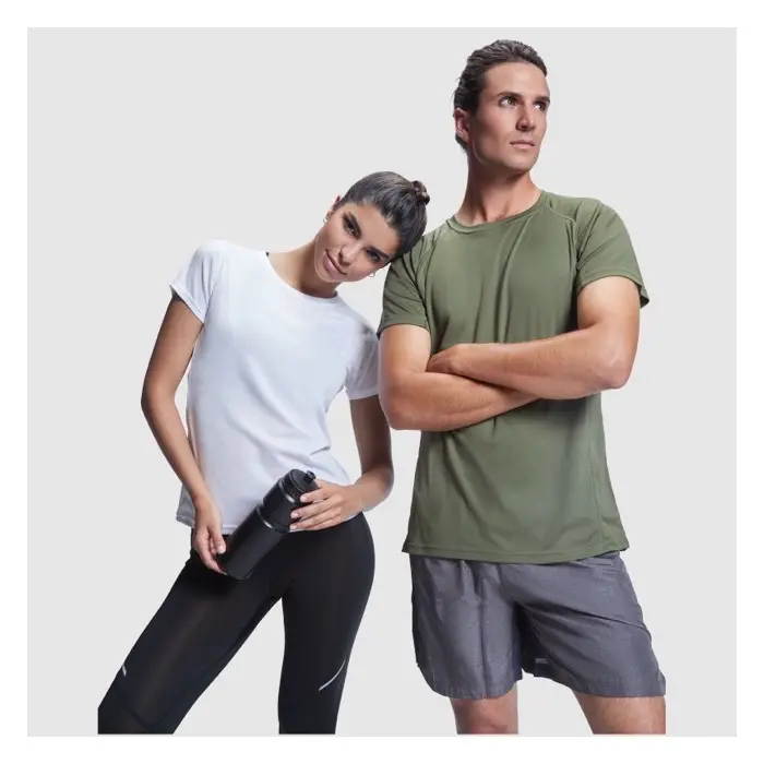 Camiseta deportiva de manga corta para hombre Punto piqué 100% Poliéster, 150 g/m2 - Fofu miniatura 3