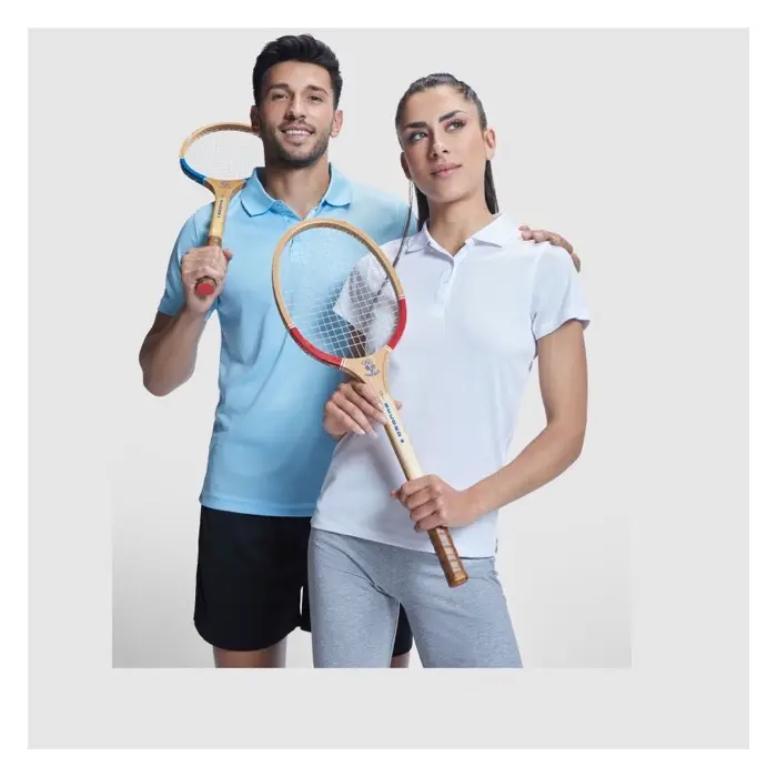 Polo deportivo de manga corta para mujer Punto piqué 100% Poliéster, 150 g/m2 - Yida miniatura 2