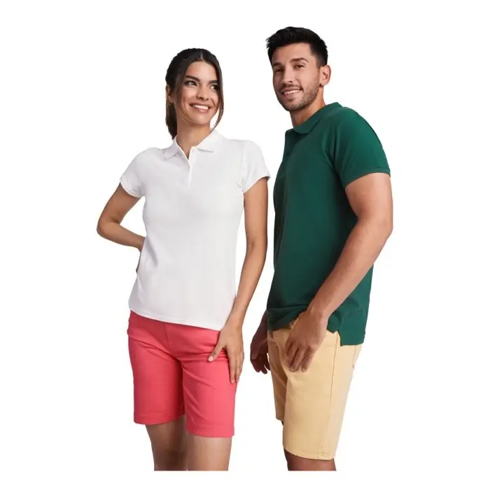 Polo de manga corta para mujer algodón orgánico Punto piqué 100% Algodón orgánico, 210 g/m2 - Safa miniatura 3
