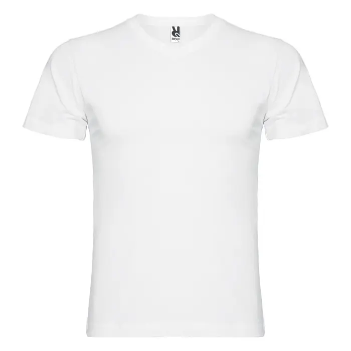 Camiseta de cuello de pico de manga corta para hombre Punto de jersey sencillo 100% Algodón, 155 g/m2 - Facu miniatura 1
