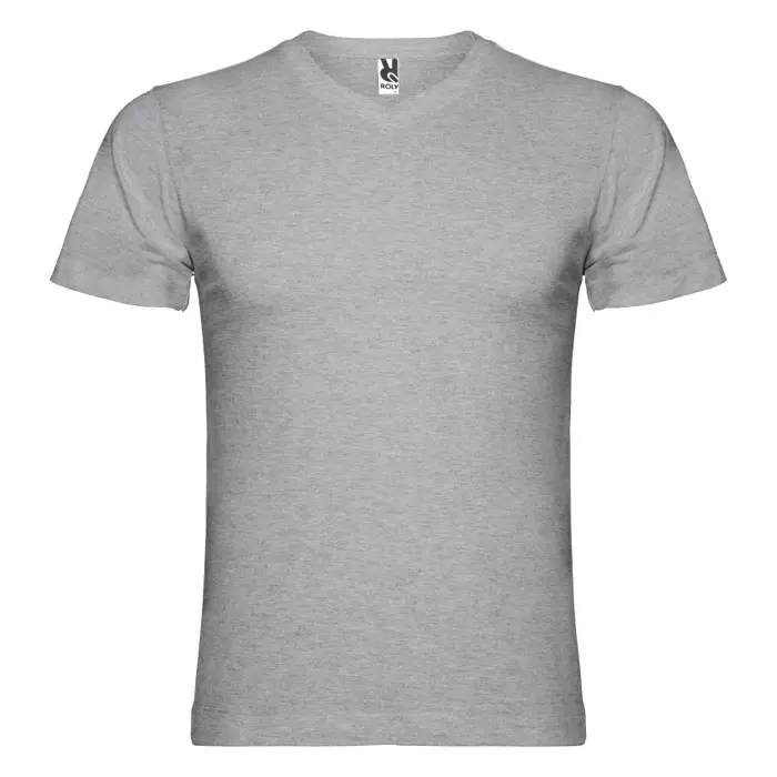 Camiseta de cuello de pico de manga corta para hombre Punto de jersey sencillo 85% Algodón, 15% Viscosa, 155 g/m2 - Facu miniatura 1