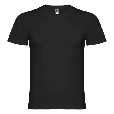 Camiseta de cuello de pico de manga corta para hombre Punto de jersey sencillo 100% Algodón, 155 g/m2 - Facu