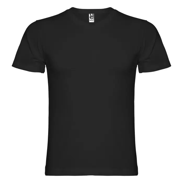 Camiseta de cuello de pico de manga corta para hombre Punto de jersey sencillo 100% Algodón, 155 g/m2 - Facu miniatura 1