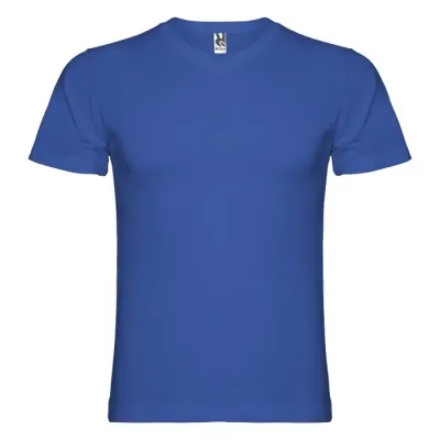 Camiseta de cuello de pico de manga corta para hombre Punto de jersey sencillo 100% Algodón, 155 g/m2 - Facu