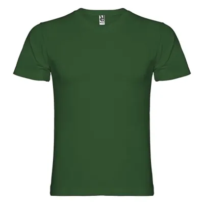 Camiseta de cuello de pico de manga corta para hombre Punto de jersey sencillo 100% Algodón, 155 g/m2 - Facu
