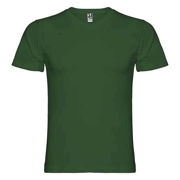 Camiseta de cuello de pico de manga corta para hombre Punto de jersey sencillo 100% Algodón, 155 g/m2 - Facu miniatura 1