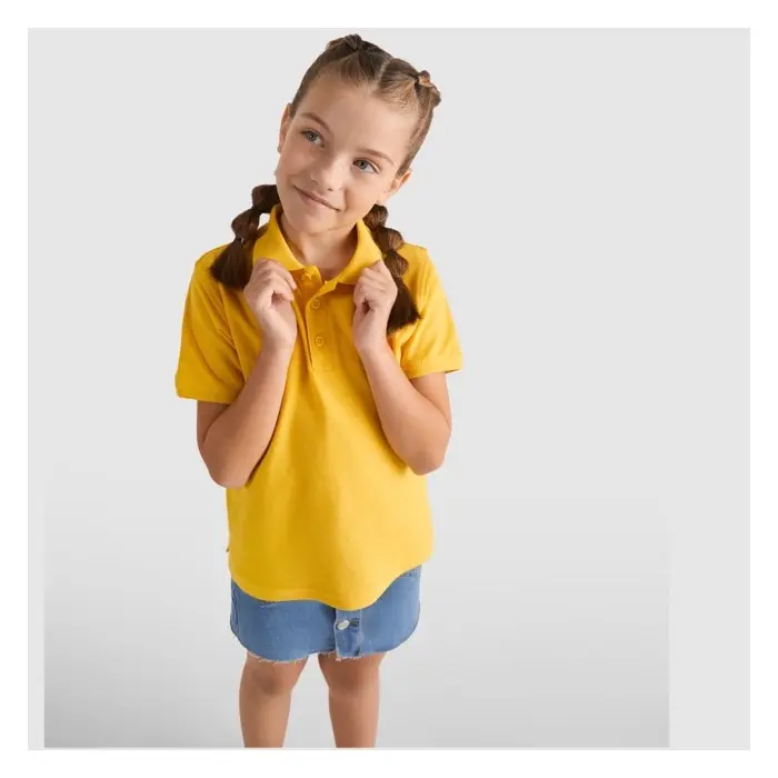 Polo de manga corta infantil Punto piqué 100% Algodón, 200 g/m2 - Guzu miniatura 2