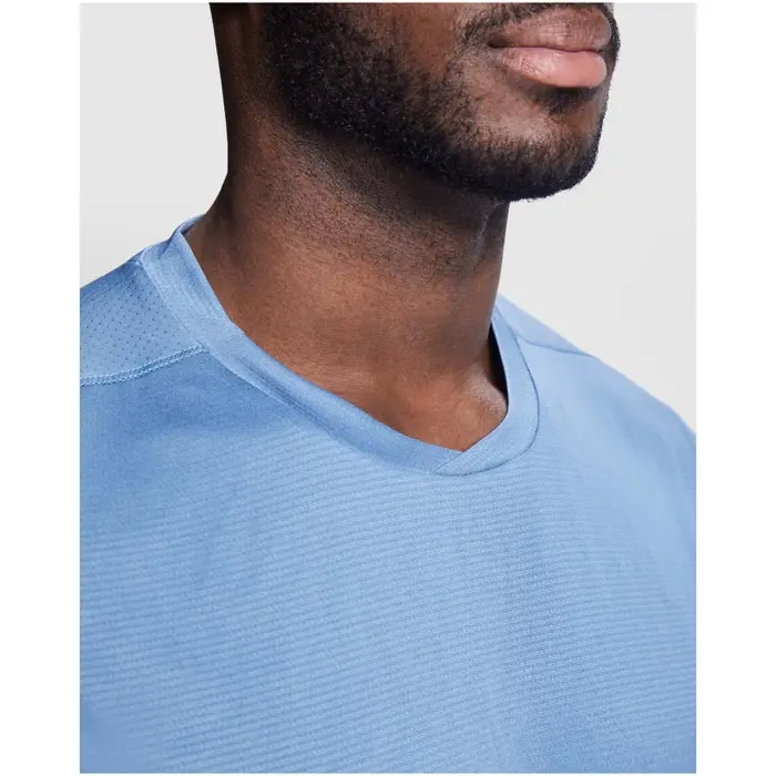 Camiseta deportiva de manga corta para hombre Malla con un acabado cool fit 100% Poliéster reciclado, 100 g/m2, Contrast fabric, Malla c - Uram miniatura 4