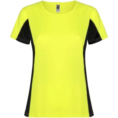 Camiseta deportiva de manga corta para mujer Malla con un acabado cool fit 100% Poliéster, 140 g/m2, Contrast fabric, Malla con un acab - Zouf