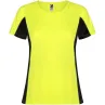Camiseta deportiva de manga corta para mujer Malla con un acabado cool fit 100% Poliéster, 140 g/m2, Contrast fabric, Malla con un acab - Zouf