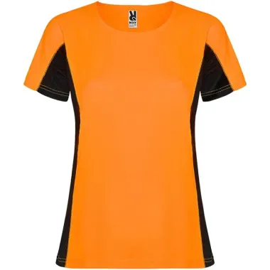 Camiseta deportiva de manga corta para mujer Malla con un acabado cool fit 100% Poliéster, 140 g/m2, Contrast fabric, Malla con un acab - Zouf