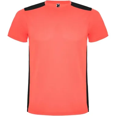 Camiseta deportiva de manga corta infantil Malla con un acabado cool fit 100% Poliéster, 130 g/m2, Contrast fabric, Malla con un acab - Tiid