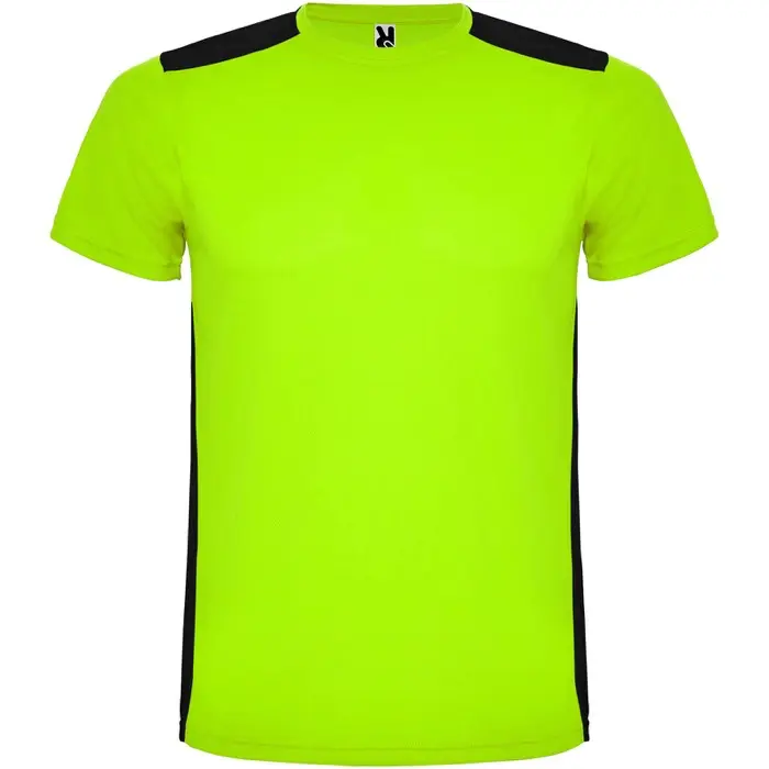 Camiseta deportiva de manga corta infantil Malla con un acabado cool fit 100% Poliéster, 130 g/m2, Contrast fabric, Malla con un acab - Tiid miniatura 1