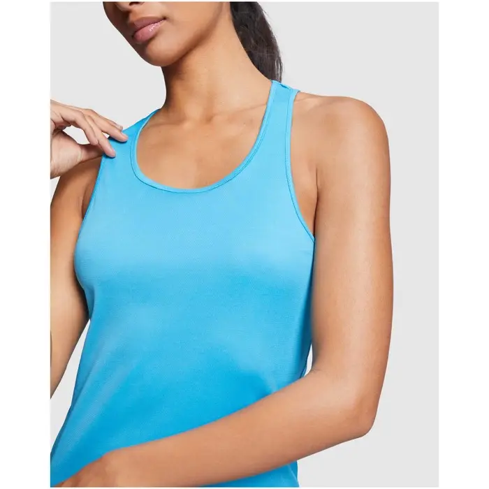 Camiseta deportiva sin mangas para mujer Punto piqué con un acabado cool fit 100% Poliéster, 140 g/m2 - Nues miniatura 4