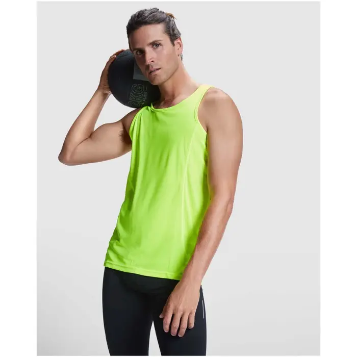Camiseta deportiva sin mangas para hombre Punto piqué con un acabado cool fit 100% Poliéster, 140 g/m2 - Avel miniatura 3