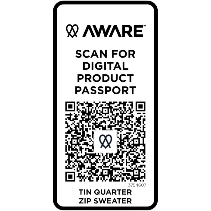 Sudadera unisex de material reciclado con cremallera 1/4 Aware™ 50% Algodón reciclado, 50% Poliéster reciclado, 280 g/m2 - Iref miniatura 4