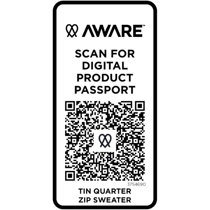 Sudadera unisex de material reciclado con cremallera 1/4 Aware™ 50% Algodón reciclado, 50% Poliéster reciclado, 280 g/m2 - Iref miniatura 4