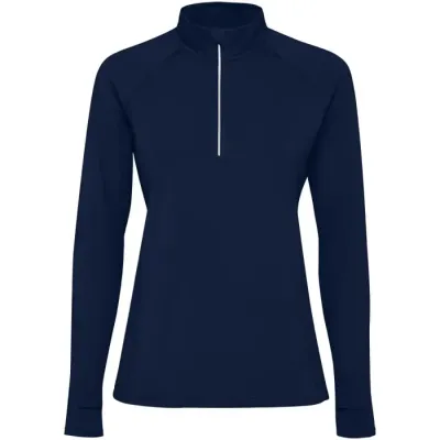 Sudadera de manga larga con media cremallera para mujer Punto 88% Poliéster reciclado, 12% Elastano, 200 g/m2 - Uzob