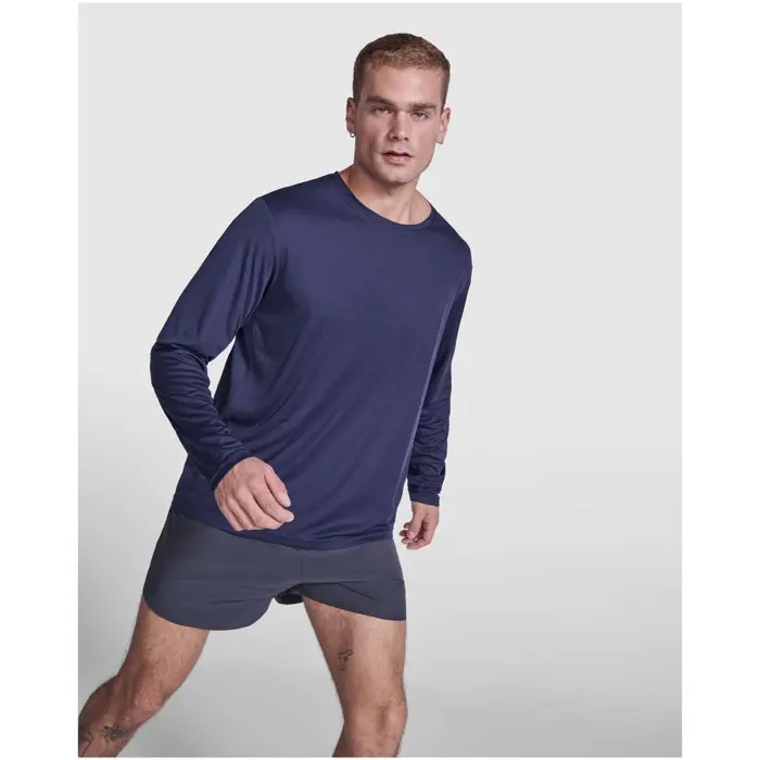 Camiseta de manga larga unisex Punto entrelazado 100% Poliéster reciclado, 120 g/m2 - Ocvu miniatura 3